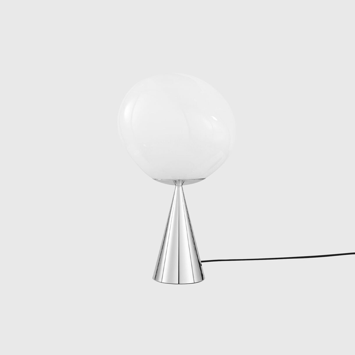 Melt Cone Fat Table Lamp, Opal & Silver